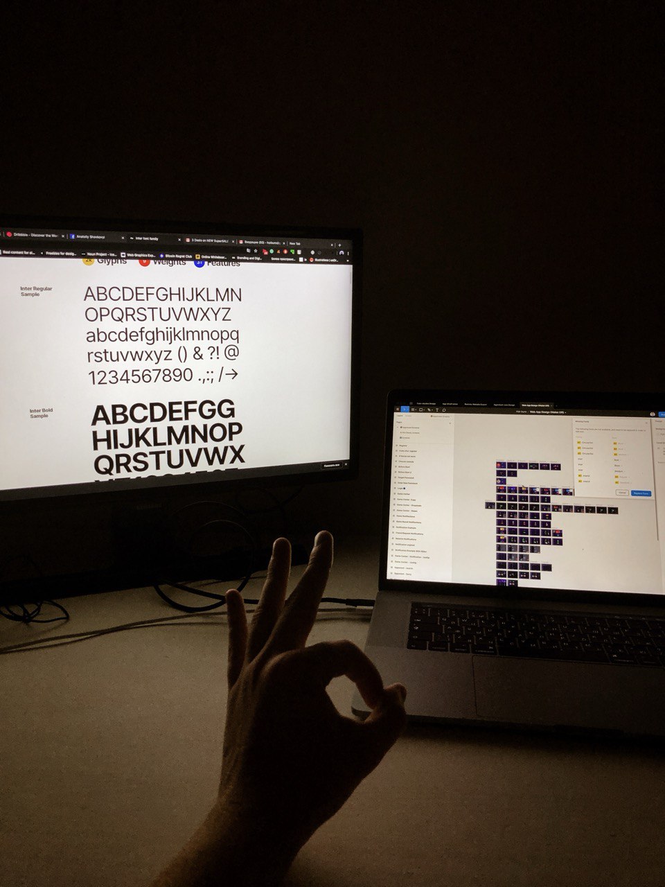 Type design on monitors
